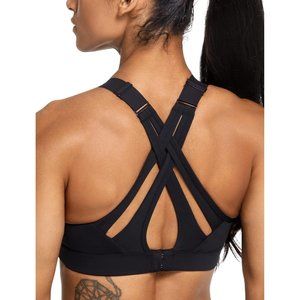 Sports Bras for Women, Adjustable Criss-Cross Back High Impact for Running